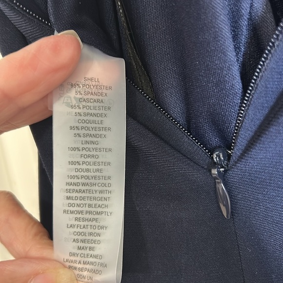 Vince Camuto blue Wide leg Cowl Neck romper size XS inseam 29” elastic waist NWT - Picture 9 of 9